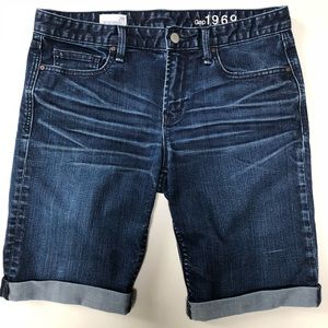 Gap jean shorts - womens 28 dark wash bermudas